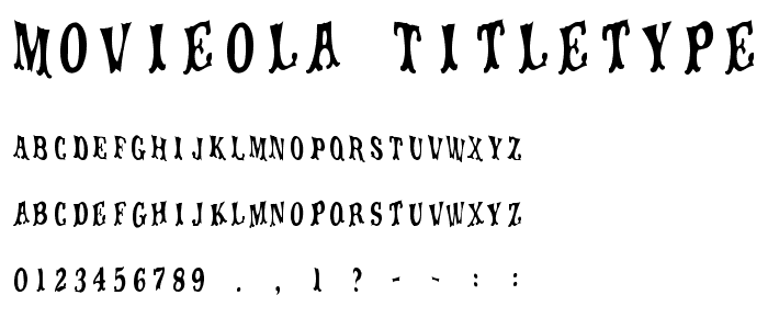 movieola titletype font